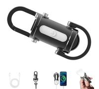 Portable Rechargeable Bright Keychain Flashlight Phone Charger,1200LM Super Bright Mini Keychain Flashlight Waterproof,Portable LED Keyring Torch with 3 Modes,Compact Pocket Light for Camping (Black)