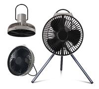 Portable Rechargeable Camping Fan, 7.5" 7800mAh Battery Fan with Tent Hook, Timer, Tripod,4 Speeds Personal Fan, Quiet, Ideal for Outdoor Camping Tent