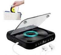 Portable Rechargeable CD Player with Speakers, Rechargeable Small CD Player, Hi-Fi Sound, Players A-B Repeat Bluetooth-Compatible Players USB AUX Playback CarPlayer