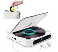 Portable Rechargeable CD Player with Speakers, Rechargeable Small CD Player, Hi-Fi Sound, Players A-B Repeat Bluetooth-Compatible Players USB AUX Playback CarPlayer