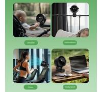 Portable Rechargeable Clip On Fan with Five Speeds and 720 Degree Rotation for Adjustable Breeze in Various Settings (Pink)