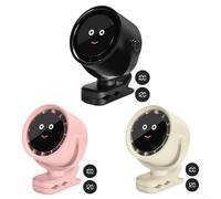 Portable Rechargeable Clip On Fan with Five Speeds and 720 Degree Rotation for Adjustable Breeze in Various Settings (Beige)