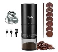 Portable Rechargeable Coffee Grinder, 420 Stainless Steel Burrs & 800mAh Battery, 38 External Grind Settings, Cordless High-Speed Coffee Bean Grinder, 1-3 Cup Capacity for Travel, Ideal for On-the-Go