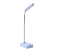 Portable Rechargeable Desk Lamp with Touch Control Flexible Modern Design Battery-Powered Table Light for Office and Home (Blue)