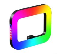 Portable Rechargeable Fill Light With 3 Cold Shoe Mounts And Adjustable Color Temperature For Photography And Video Content Creation(YM200-RGB)