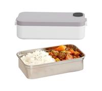 Portable Rechargeable Food Warmer with Stainless Steel Insert for Work | 900ml capacity keeps meals hot at the workplace or on trips; non-stick interior allows quick cleaning after use