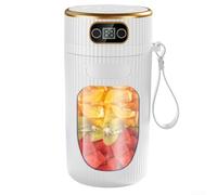 Portable Rechargeable for MINI Juicer, Electric Fruit and Vegetable Blender Cup with Safety Lock, High Borosilicate Glass Mixer for Smoothies, Nut Milks, Home Travel Office Use, White(4)