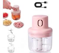Portable Rechargeable Mini Chopper Food Processor, Electric Chopper with Container,for Chili,Spice,Meat, Kitchen Gadgets (250ML)