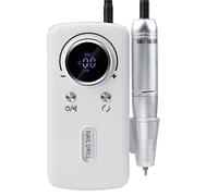Portable Rechargeable Nails Drill Machine 45000 RPM Low Noise Manicure Pedicure for Acrylic Nails Home Professional Use Lightweight Cordless Grinder for Travel