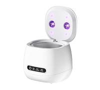 Portable Rechargeable Ultrasonic Retainer Cleaner with UV Light - 52KHz High-Frequency Wireless Cleaner with 3 Modes & Digital Timer for Invisalign, Braces, Dentures, Mouth Guards, Toothbrush Heads