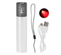 Portable Red Led Flashlight With Usb Rechargeable, Enhanced Irradiance For Shortened Treatment Time, Compact Design For On-the-go Pain Relief