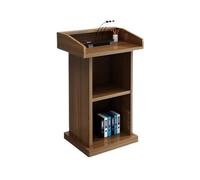 Portable Red Wooden Podium - Sturdy Lectern for Church, School, Office, Conference, Wedding - Ideal Speaking Table for Presentations & Events