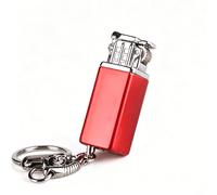 Portable Refillable Keychain Lighter, Classic Soft-Flame Flint-Wheel Ignition, Ideal for Outdoor Travel & Gifting (Fuel Not Included)