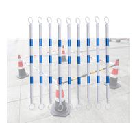 Portable Reflective Traffic Cone Connecting Rods - Interlocking Barriers for Construction & Event Management(Blue-white,9pcs)