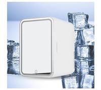 Portable Refrigerator For Car, With Led Mirror, 8L Capacity Skincare Fridge, Hot And Cold, Car And Home Dual Use Portable Refrigerator, Best Gift For Women,White