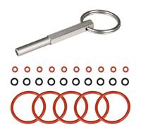 Portable Repair Tool and O Ring Set for Coffee Machines with Stainless Steel Key and Silicone Rings Supporting Various Coffee Maker Models for Easy Repairs