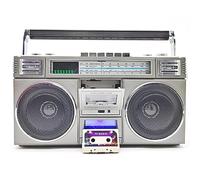 Portable Replica Cassette Boombox,5.1 Bluetooth Player,Classic 80s Style Retro Recorder,Supports USB/Micro SD/AUX, AM/FM Radio,30W Dual 3” Woofer Speakers,12000mAh Build in Battery