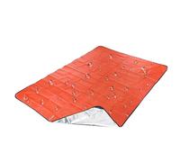 Portable Rescue Wrap Size 150x210Cm, Aluminum Foil Shield, Weather Resistant Mat Backpacking Survival Supply Non-woven Fabric Lining Earth Space