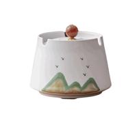 Portable Resin Ashtray with Lid, Windproof and Easy to Clean, Ideal for Indoor and Outdoor Use, Decorative Gift for Car and Home