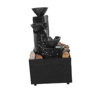 Portable Resin Fountain Decor Black Small Waterfall Ornament
