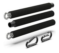 Portable Resistance Band Bar - Padded Pilates Bar - Resistance Bar for Resistance Bands - Resistance Bar for Working Out - Dual Cable Machine Bar - Straight Bar Cable Attachment (Foam)