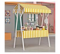 Portable Restaurant Stand for Selling Flowers & Festive Items Ideal for School & Commercial Activities Yellow 150 x 60 x 200 cm & Lightweight Display Table