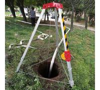 Portable Retractable Emergency Rescue Tripod Heavy-Duty for Sewer Restoration Cable Trenches Deep Wells Lifting and Recovery Device 1:20 Scale.
