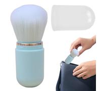 Portable Retractable Makeup Brush - Travel Face Brush with Lid | Versatile Brush for Foundation, Blush, Bronzer and Powder, Handy Travel Companion