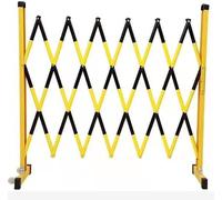 Portable Retractable Traffic Barriers - Foldable Metal Construction Barriers for Elevators & Roads Yellow 1.2x1.5m - Outdoor Safety Solutions & Easy to Use