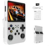 Portable Retro Gaming Console with 3.5-Inch IPS Screen, Linux System, 64GB Storage, 15,000+ Classic Titles, and Long-Lasting Battery, White
