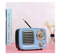 Portable Retro Radio Bass Speaker FM AM SW Player Portable Card Mini FM AM SW USB AUX TF Card MP3 Multimedia Classical Music Speaker Classic(Blu)
