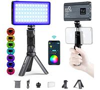 Portable RGB LED Video Light,360°Full Color Camera Studio Light APP Control with Holder 29 Lighting Effects 2500K-8500K Dimmable Rechargable Light Panel for Camera Photography YouTube Studio Vlog