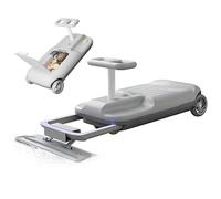 Portable Ride On Go Kart with Variable Speed, Floor-Sweeping Mop Cleaner for Home and Play, Ideal for Kids