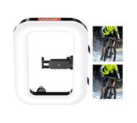 Portable Ring Light - White ABS Material Handheld, Type-C Rechargeable Light, ABS Phone Holder Stand | Professional Live Streaming, Outdoor Concert Recording, Evening Camping Trips, Daily Meetings