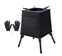 Portable Rocket Stove for Camping, Folding Wood Burning Tent Stove