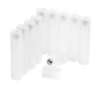 Portable Roll-on Bottle 5ml Refillable Plastic Essential Oil Bottle with Steel Roller 10PCS, Bottles with Steel Roller