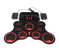 Portable Roll Up Electronic Drum Kit 9 Silicon Pads Built-in Speakers with Drumsticks Sustain Pedal Support USB MIDI