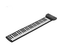 Portable Roll -up Keyboard Piano with 61 Key Standard Piano, 4d -stereo Surround Sound, Foldable for All Age Groups, Black, Black (PM61)