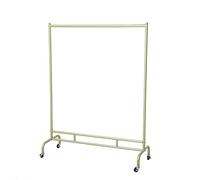 Portable Rolling Coat Rack Large Capacity Metal Garment Stand Wrought Iron with Wheels for Bedroom Finish (100x40x155 cm) - Stylish & Functional Storage Solution