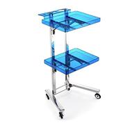 Portable Rolling Hair Stylist Tray - Foldable Cart with Wheels, Chemical-Resistant Storage Station for Artists and Hairdressers