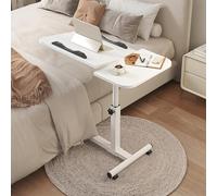 Portable Rolling Laptop Table - Space-saving Design for Home Use, Easy Mobility for Work or Study