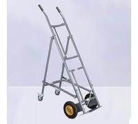 Portable Rolling Oxygen Tank Cart with Wheels - Heavy-Duty and Acetylene Trolley Cylinder Bracket for(Ligjt Grey)