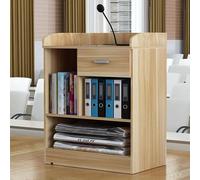 Portable Rolling Podium Stand with Wheels for Public Speaking Church Services Conferences and Customer ReceptAdjustable Height Lightweight Easy li