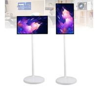 Portable Rolling Touchscreen Monitor with 1080P Display, 13500mAh Battery, and Rotating Stand for Mobile Entertainment and Work