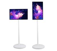 Portable Rolling Touchscreen Monitor with 1080P Display, 13500mAh Battery, and Rotating Stand for Mobile Entertainment and Work