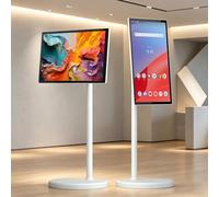 Portable Rolling TV, 1080P/4K Smart Portable Wireless Touch Screen TV On Wheels, Larger Battery Up To 5-8hr, 10-point Touch Screen, for Indoor/Outdoor Movie, Video Call, Gaming 21.5in-4+64GB