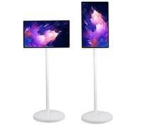 Portable Rolling TV - 1080P Smart Touch Screen Wireless Display on Wheels with FHD IPS, Speakers, Long Battery Life, 60Hz Refresh Rate, 24-Inch Size