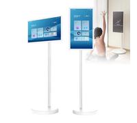 Portable Rolling TV, 1080P Wireless Touch Screen, FHD IPS Display, Dual Speakers, 60Hz Refresh Rate, 21.5-Inch, 128GB Storage, Longer Battery Life