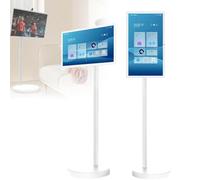 Portable Rolling Tv, 24/32 Inch 1080p Portable Smart Monitor, Rotatable Touch Screen Mobile Smart Tv With 8+64/128gb Floor Standing Smart Mobile Tv 24-in-4+64G