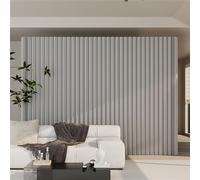 Portable Room Divider 200cm Tall Lightweight Folding Waterproof-Coated Paper Easy to Move and Use Grey Privacy Partit for Home or Office